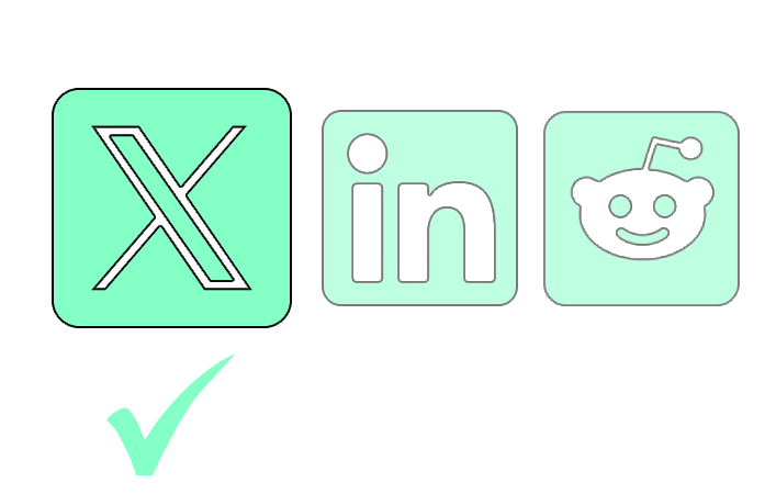 Compatible with X. LinkedIn and Reddit coming soon.
