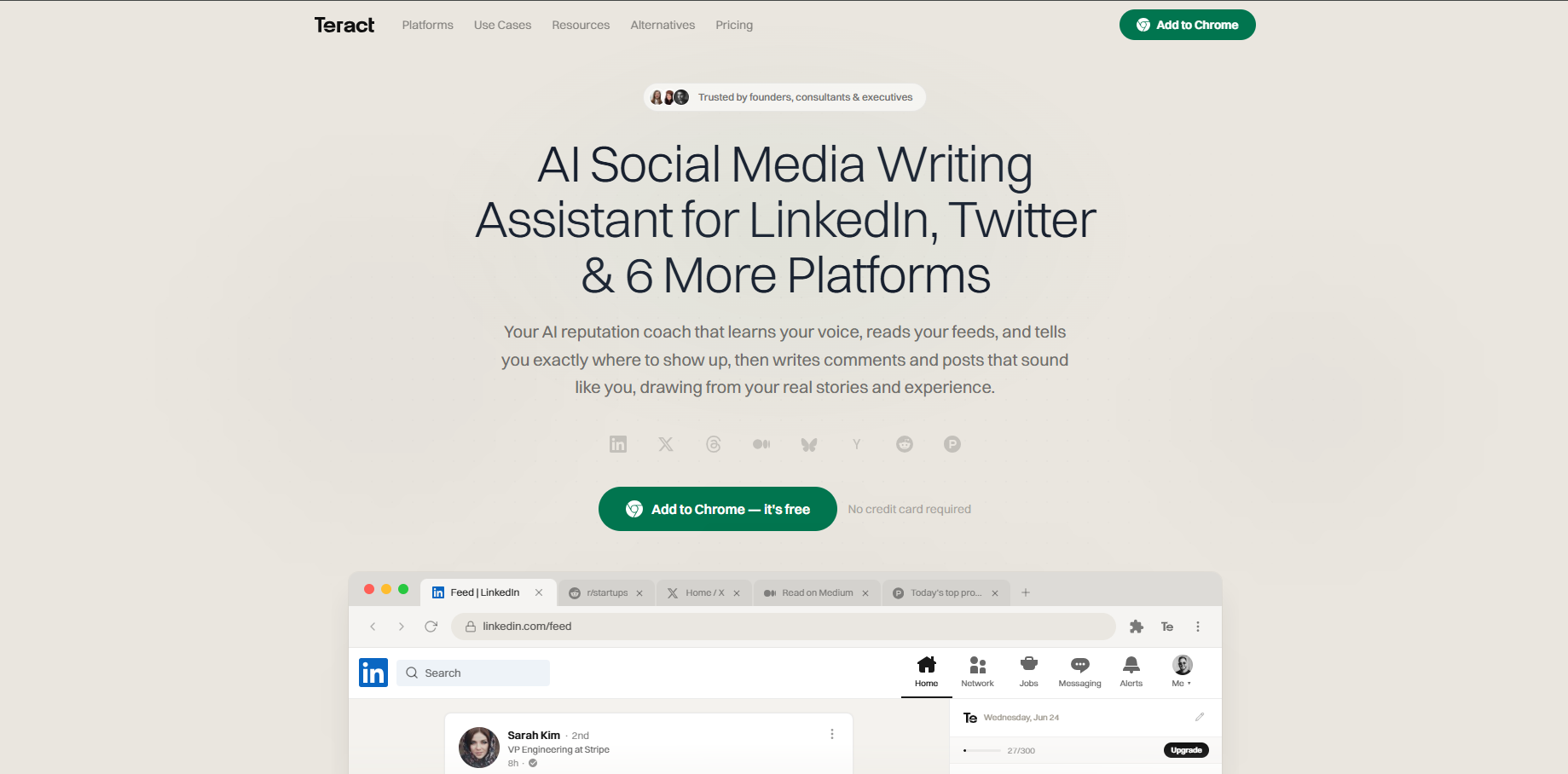 Teract homepage
